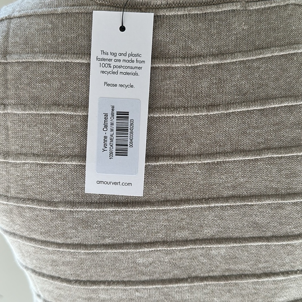 NWT Amour Vert Yvonne Tank, Medium, Oatmeal color - Picture 8 of 9